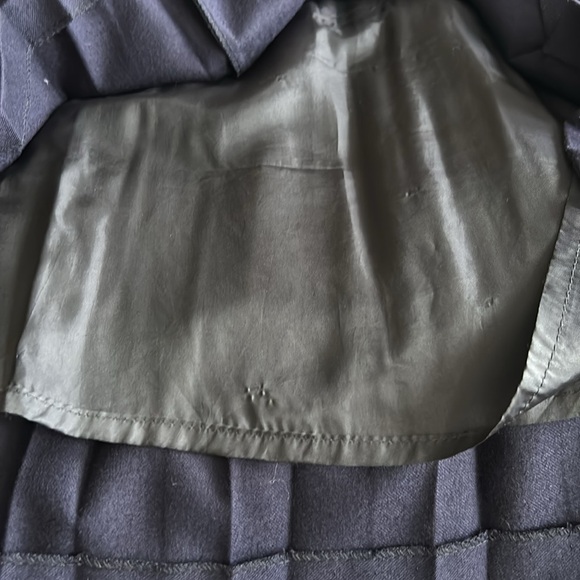 Navy Pleated Midi Full/A-Line Skirt - Picture 11 of 12